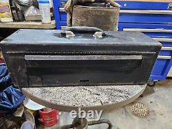 Vintage Original John Deere Tractor Tool Box Toolbox Black Metal 4020 4440 3020