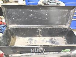 Vintage Original John Deere Tractor Tool Box Toolbox Black Metal 4020 4440 3020