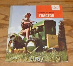 Brochure de vente originale du tracteur de pelouse et de jardin John Deere 110 de 1965, Tondeuse 65