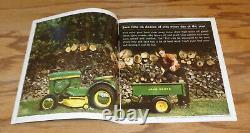 Brochure de vente originale du tracteur de pelouse et de jardin John Deere 110 de 1965, Tondeuse 65