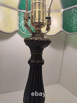 Lampe de table style Tiffany avec marques commerciales originales John Deere vintage FONCTIONNE